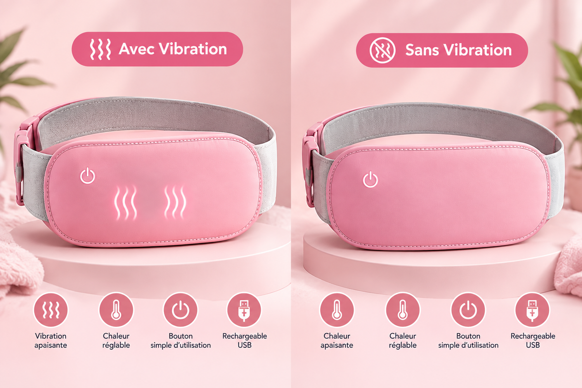 Ceintures chauffantes menstruelles Vivacycle avec et sans vibration